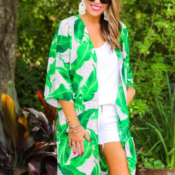 THE CHRISTIANA TAYTUM TROPICAL PRINT KIMONO NWT - Picture 4 of 10